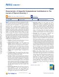 Cover page: Characteristics of Impactful Computational Contributions to The Journal of Physical Chemistry C