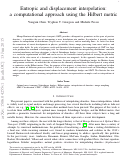 Cover page: Entropic and Displacement Interpolation: A Computational Approach Using the Hilbert Metric