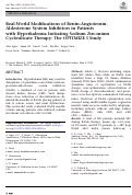 Cover page: Real-World Modifications of Renin-Angiotensin-Aldosterone System Inhibitors in Patients with Hyperkalemia Initiating Sodium Zirconium Cyclosilicate Therapy: The OPTIMIZE I Study.