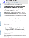 Cover page: Can the “female protective effect” liability threshold model explain sex differences in autism spectrum disorder?