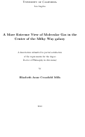 Cover page: A More Extreme View of Molecular Gas in the Center of the Milky Way galaxy