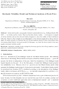Cover page: Stochastic volatility model and technical analysis of stock price