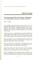 Cover page: The Drumming Earth: Five Recent Anthologies of Contemporary American Indian Literature