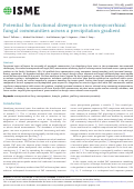 Cover page: Potential for functional divergence in ectomycorrhizal fungal communities across a precipitation gradient