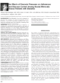 Cover page: The Effects of Financial Pressures on Adherence and Glucose Control Among Racial/Ethnically Diverse Patients with Diabetes