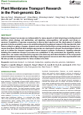 Cover page: Plant Membrane Transport Research in&nbsp;the&nbsp;Post-genomic Era