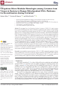 Cover page: Ubiquitous Micro-Modular Homologies among Genomes from Viruses to Bacteria to Human Mitochondrial DNA: Platforms for Recombination during Evolution?