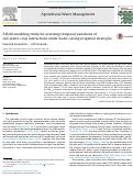 Cover page: A field-modeling study for assessing temporal variations of soil-water-crop interactions under water-saving irrigation strategies