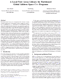 Cover page: A Local-View Array Library for Partitioned Global Address Space C++ Programs