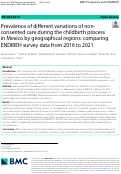 Cover page: Prevalence of different variations of non-consented care during the childbirth process in Mexico by geographical regions: comparing ENDIREH survey data from 2016 to 2021.