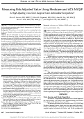 Cover page: Measuring Risk-Adjusted Value Using Medicare and ACS-NSQIP