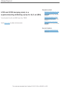 Cover page: LOM and HOM damping study in a superconducting deflecting cavity for ALS at LBNL