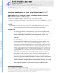 Cover page: Oncologic Applications of Long Axial Field-of-View PET/Computed Tomography