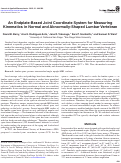 Cover page: An Endplate-Based Joint Coordinate System for Measuring Kinematics in Normal and Abnormally-Shaped Lumbar Vertebrae.