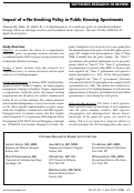 Cover page: Impact of a no-smoking policy in public housing apartments