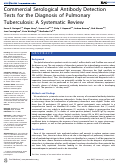 Cover page: Commercial Serological Antibody Detection Tests for the Diagnosis of Pulmonary Tuberculosis: A Systematic Review