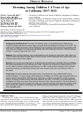 Cover page: Drowning Among Children 1–4 Years of Age in California, 2017–2021