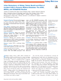 Cover page: Urine Biomarkers of Kidney Tubule Health and Risk of Incident CKD in Persons Without Diabetes: The ARIC, MESA, and REGARDS Studies