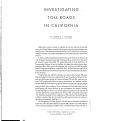 Cover page: Investigating Toll Roads in California