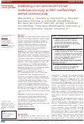 Cover page: Establishing a core outcome set for blunt cerebrovascular injury: an EAST modified Delphi method consensus study.