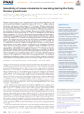 Cover page: Sensitivity of ocean circulation to warming during the Early Eocene greenhouse.