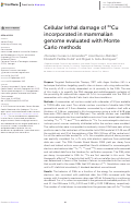 Cover page: Cellular lethal damage of 64Cu incorporated in mammalian genome evaluated with Monte Carlo methods.