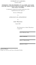 Cover page: Inferring the Properties of Galaxies and Dark Matter Halos from the Dynamics of Their Stars and Star Clusters
