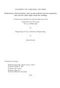 Cover page: Performance of steel-polymer and ceramic-polymer layered composites and concrete under high strain rate loadings