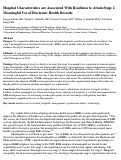 Cover page: Hospital Characteristics are Associated With Readiness to Attain Stage 2 Meaningful Use of Electronic Health Records