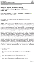 Cover page: Practicing virology: making and knowing a mid-twentieth century experiment with Tobacco mosaic virus