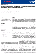 Cover page: Long‐term efficacy of eculizumab in refractory generalized myasthenia gravis: responder analyses