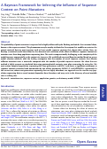 Cover page: A Bayesian framework for inferring the influence of sequence context on point mutations