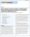 Cover page: Hourly Analyses of the Large Storms and Atmospheric Rivers that Provide Most of California’s Precipitation in Only 10 to 100 Hours per Year