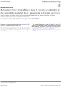 Cover page: Retraction Note: Cannabinoid type 1 receptor availability in the amygdala mediates threat processing in trauma survivors