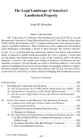 Cover page: The Legal Landscape of America's Landlocked Property