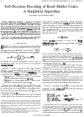 Cover page: Soft-decision decoding of Reed-Muller codes: A simplified algorithm