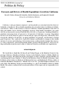 Cover page: Forecasts and Drivers of Health Expenditure Growth in California