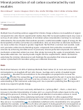 Cover page: Mineral protection of soil carbon counteracted by root exudates