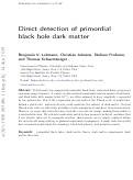 Cover page: Direct detection of primordial black hole relics as dark matter