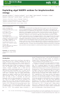 Cover page: Exploiting algal NADPH oxidase for biophotovoltaic energy