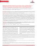 Cover page: Metabolite Profiles Predict Acute Kidney Injury and Mortality in Patients Undergoing Transcatheter Aortic Valve Replacement