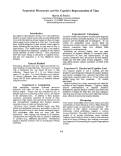 Cover page: Sequential Movements and the Cognitive Representation of Time