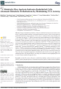Cover page: 13C Metabolic Flux Analysis Indicates Endothelial Cells Attenuate Metabolic Perturbations by Modulating TCA Activity