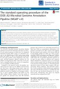 Cover page: The standard operating procedure of the DOE-JGI Microbial Genome Annotation Pipeline (MGAP v.4)