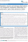 Cover page: Population structure and plumage polymorphism:  The intraspecific evolutionary relationships of a polymorphic raptor, Buteo jamaicensis harlani