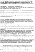 Cover page: Preexisting Right Ventricular Dysfunction Is Associated With Higher Postoperative Cardiac Complications and Longer Hospital Stay in High-Risk Patients Undergoing Nonemergent Major Vascular Surgery