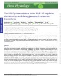 Cover page: The HD-Zip transcription factor SlHB15A regulates abscission by modulating jasmonoyl-isoleucine biosynthesis.