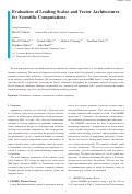 Cover page: Evaluation of leading scalar and vector architectures for scientific 
computations