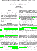 Cover page: Investigating Object Permanence in Deep Reinforcement Learning Agents