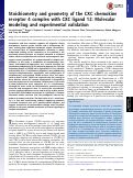 Cover page: Stoichiometry and geometry of the CXC chemokine receptor 4 complex with CXC ligand 12: Molecular modeling and experimental validation